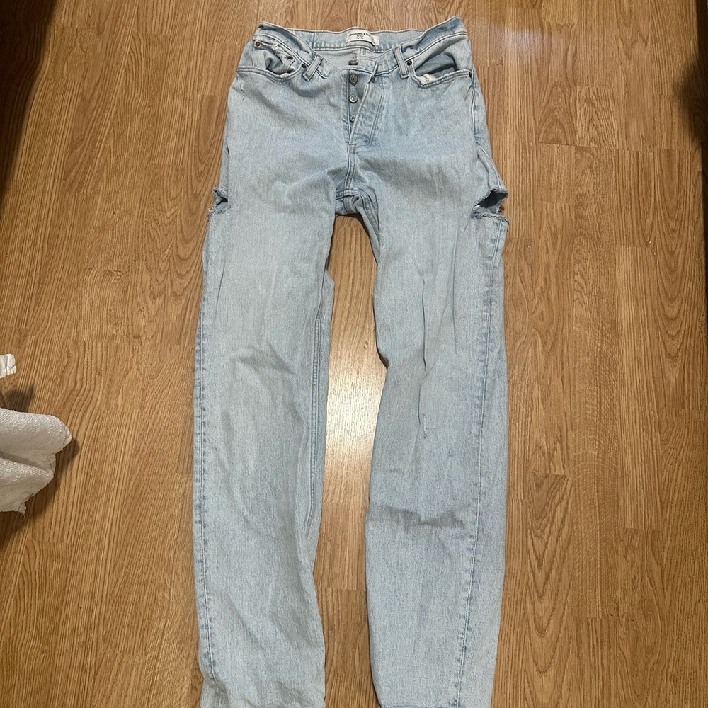 Abercrombie & Fitch Light Blue Straight Leg Jeans